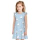 thumbnail image 1 of Fotbe Goose White Flowers Vestido de Dormir para Niñas de 3 a 10 Años, Mangas Cortas, Estilo Princesa, Pijama Camisón con Mangas Voladas-XX-Large, 1 of 6