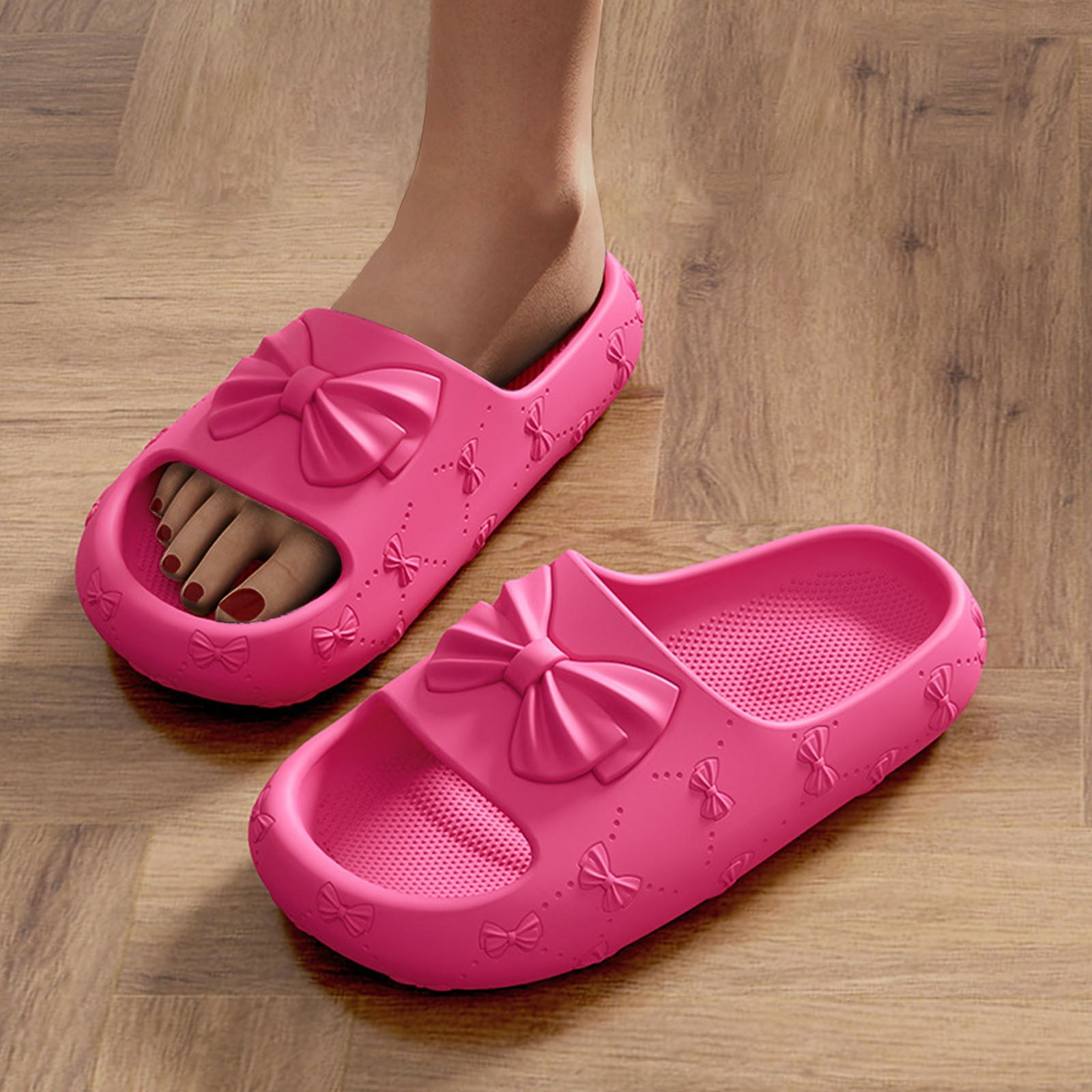 Pink Outdoor Slippers Womens Women's Slip-* Shoes Soft Pink Indoor