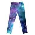 thumbnail image 3 of MIXUE Toddler Girls Pants Galaxy Print Athletic Leggings Comfortable Space Themed Casual Tights Holiday Wear,Black,3-4 Years, 3 of 3