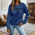 thumbnail image 4 of Women's Sweatshirts 2025 Mama Sweatshirt Long Sleeve Crewneck Drop Shoulder Pullover Tops Sweatshirt for Women, 4 of 5