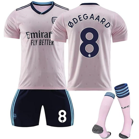 Arsenal 22/23 Third Jersey Degaard No.8 Soccer Jersey 3-pieces Kits For Kids Adults