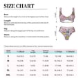 thumbnail image 4 of Kdxio Cute Donuts Print Women's 2 Piece High Waisted Wrap Spaghetti Strap Summer Swimsuit Bikini Set-, 4 of 7