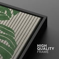 thumbnail image 4 of IDEA4WALL Framed Canvas Print Wall Art Set Mid-Century Jungle Monstera Palm Landscape Digital Art Decorative Bohemian Colorful Chic Artwork for Living Room, Bedroom, Office - 24"x36"x2 Black, 4 of 5