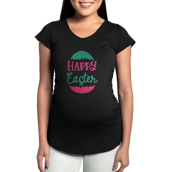 CafePress - Happy Easter Maternity T Shirt - Maternity Dark T-Shirt