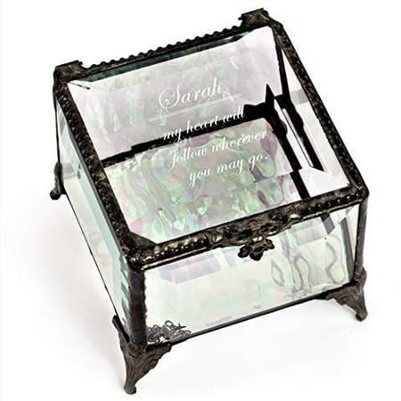 Personalized Engraved Keepsake J Devlin Box 326 EB246 Personalized Glass Box Engraved Keepsake Gift for Wife. Girlfriend. Daughter Decorative Keepsake Jewelry Trinket Box ()