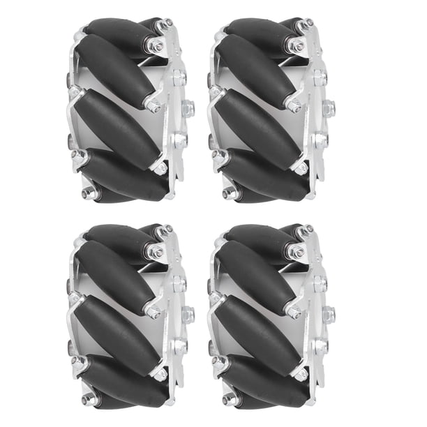 Rueda De Robot Omnidireccional, 4 Piezas De Dirección Flexible Más Rápida Rueda De Robot De Aluminio De 60 Mm Rodamientos Mecanizados Con Precisión Para Modificación