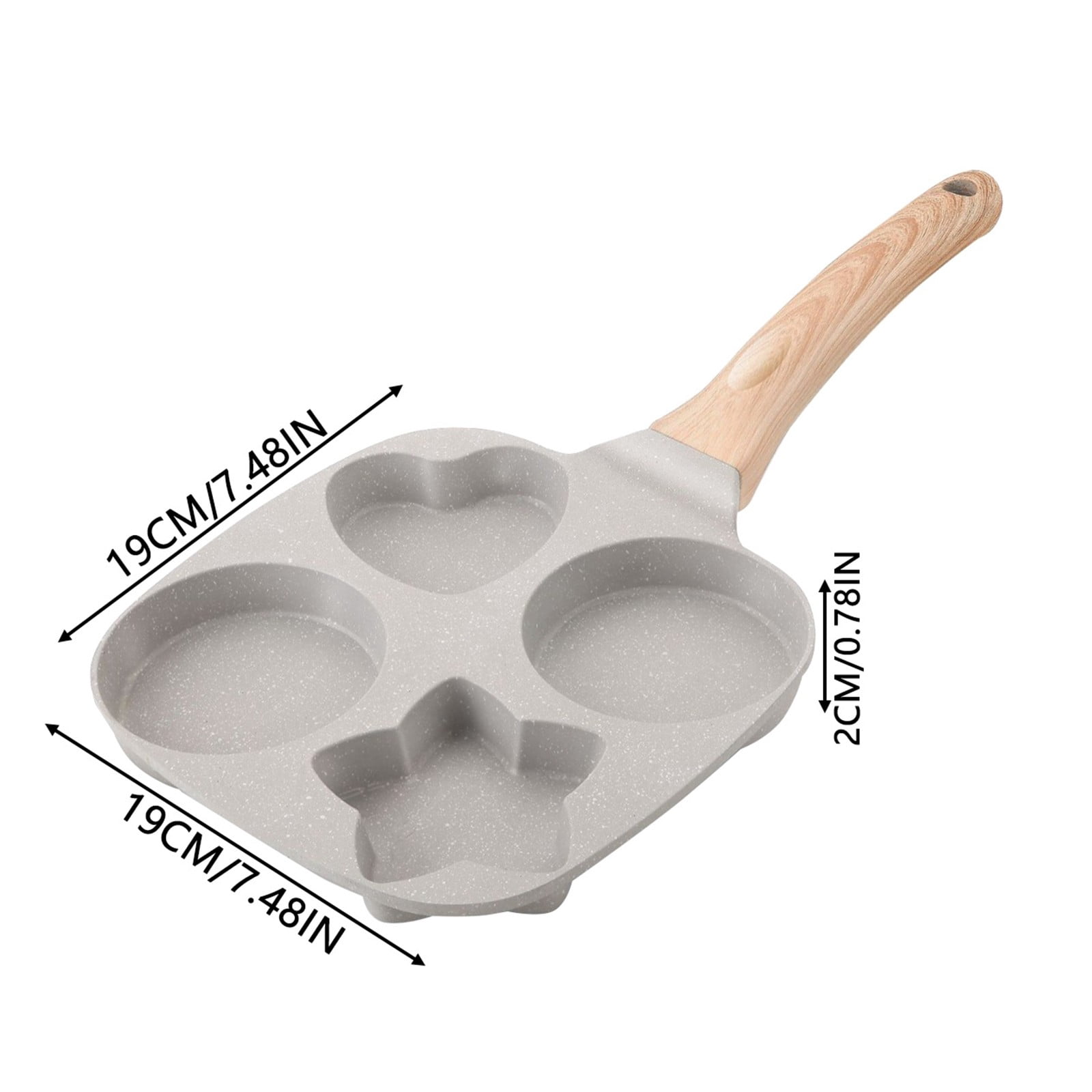 Stone Non Stick Frying Pan for Eggs and Hamburgers Universal Induction Compatible Mini Omelette Cookware with Thickened Deep Base