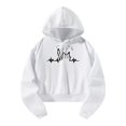 thumbnail image 2 of Sudadera con capucha para mujer, ropa de calle, suéter clásico blanco con estilo, sudadera con capucha para trabajo, vacaciones, invierno, 2 of 8
