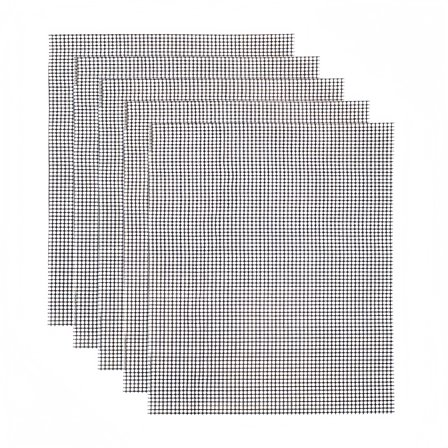 5PCS High-Temperature Resistant Mesh Grilling Pads, Black, Set of or Perfect BBQ