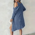 thumbnail image 4 of Women's 2 Piece Set Ribbed Knit Sweater Dresses Long Sleeve Open Front Cardigan and Bodycon Mini Dress Fall Outfit, 4 of 7