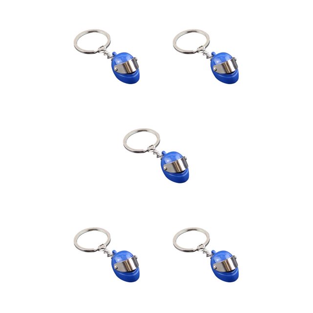 QualitChoice Key Rings Decoration Exquisite Purse Pendent Clasp Decor Sweet Gift Rustproof Plated Surface No Burrs -shaped Ring Blue 5Set