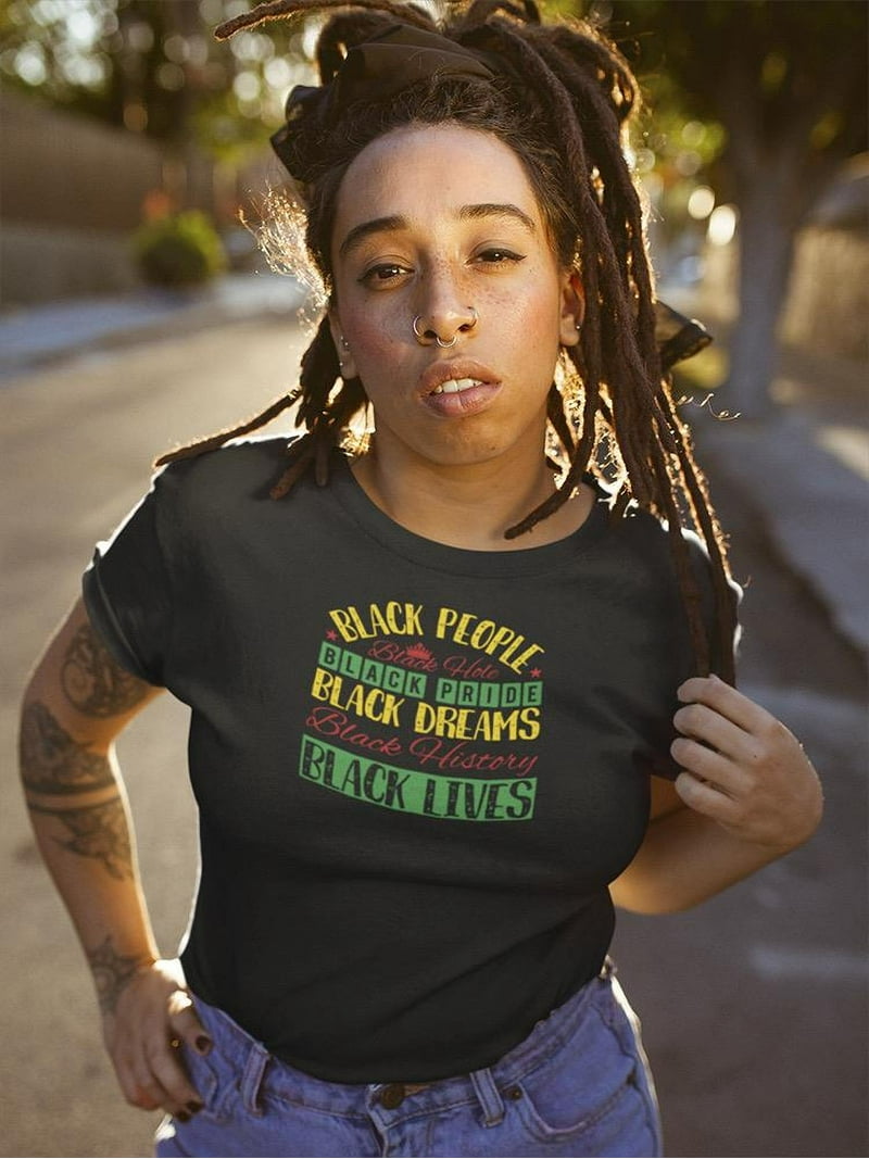 Black Pride Shaped T-Shirt Women -Image by Shutterstock, Female Large, image size:800x1067