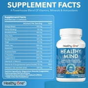 (6 pack) Healthy One Healthy Mind Brain Nootropic Supplement Cognitive Health 1-Count 60 Capsules