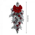 thumbnail image 3 of christmas tree decorations Red Christmas Flocking Wreath Door Hanging Christmas Decorations Christmas Wreath Rattan Pendant Decoration European And Ho, 3 of 5