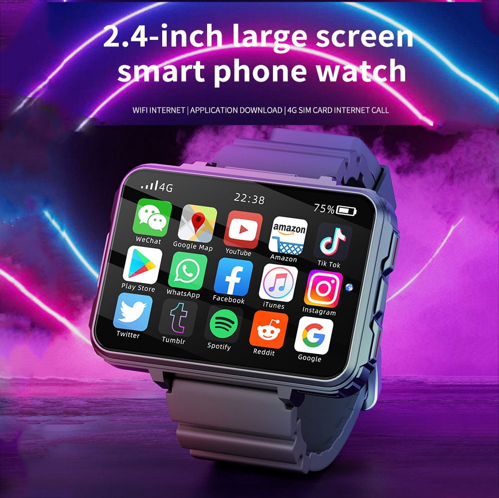 AIEK VP999 4G Smart Watch 2.4inch AMOLED Screen 4GB ROM 64GB RAM With GPS WiFi SIM Slot 1500mAh Large Battery Google Play Compatible