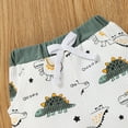 thumbnail image 4 of Kmbangi Children Dinosaur Print Clothes Set, Ribbed T-shirt+Short Pants, 4 of 9