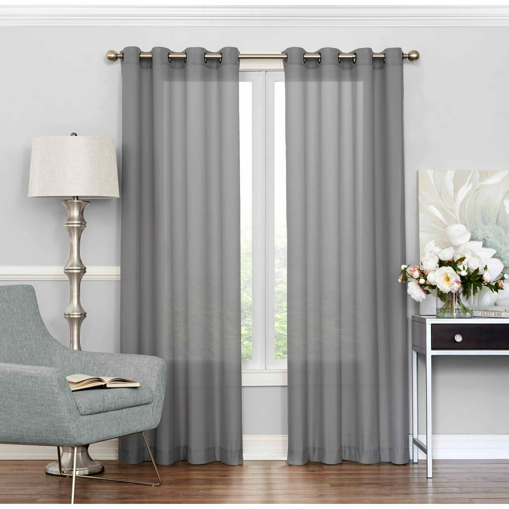 Eclipse Liberty Light Filtering Sheer Grommet Top Single Window Curtain
