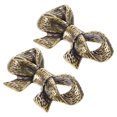 thumbnail image 1 of LOLIPPYY 2pcs Decorative Brass Handles Bowknot Shaped Door Pulls Coffee For Designers, 1 of 8