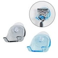 thumbnail image 2 of 2pcs Wall Razor Holder Plastic Shaver Holder with Strong Suction Cup Razor Rack Organizer(Blue and Grey for Each 1pc), 2 of 6