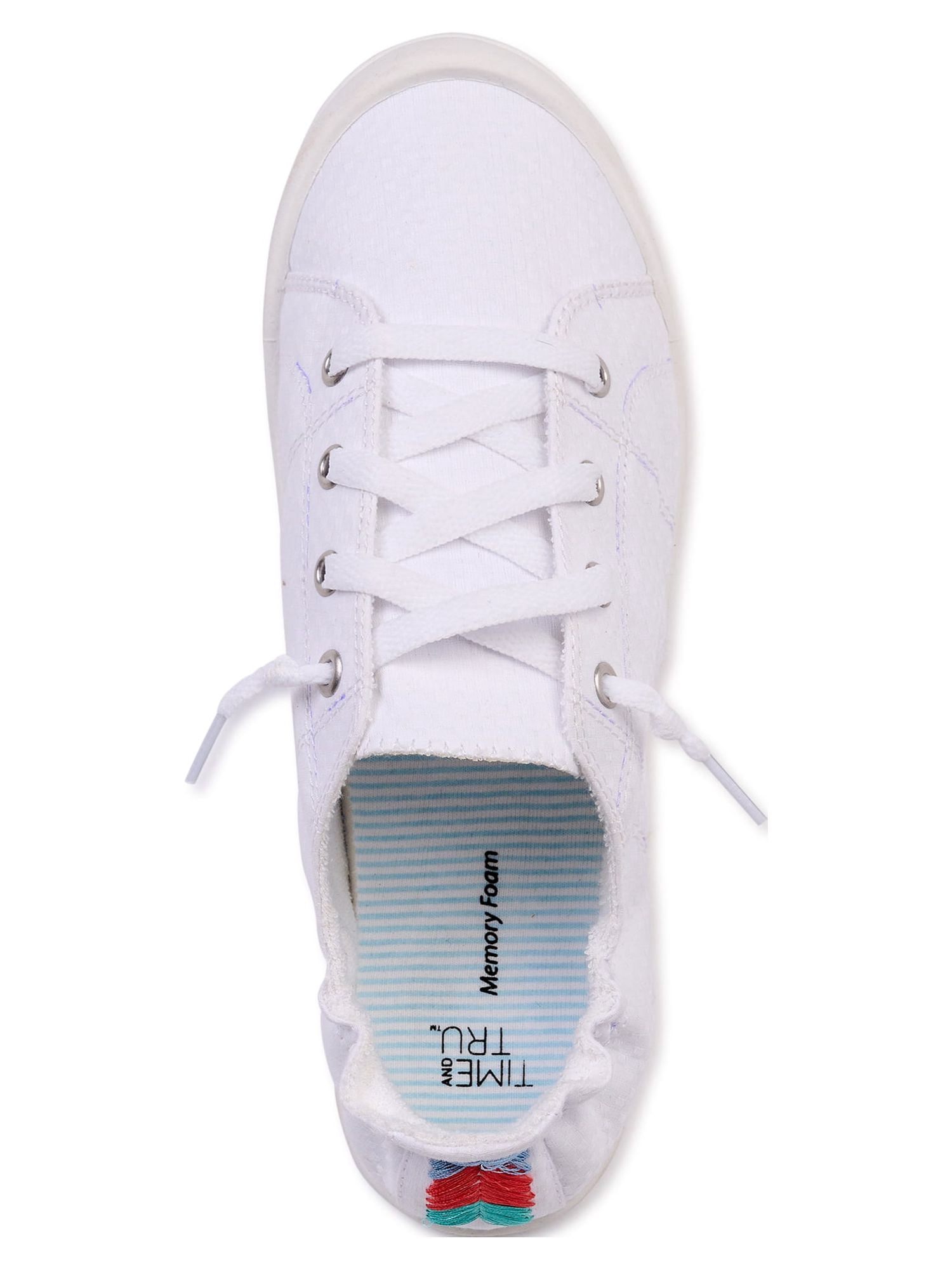 Time and Tru Women's Casual and Dress Scrunch Back Slip-On Sneakers, Wide Width, Assorted Colors