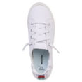 thumbnail image 3 of Time and Tru Women's Casual Slip-On Scrunch Back Sneakers, Wide Width, White, 85, 3 of 5