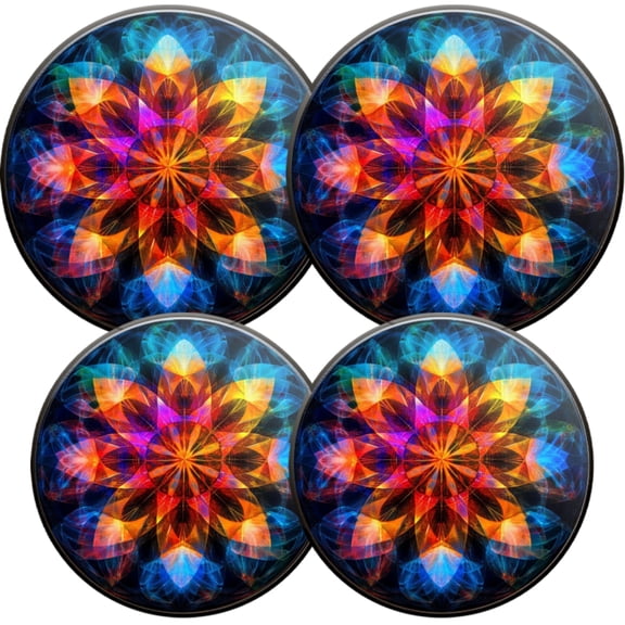 Electric Stove Burner Covers,4 Pcs Round Gas Burner Cover,8 and 10 Inch,Abstract Geometric Mandala