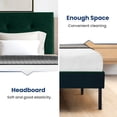 thumbnail image 5 of JUSTLET Twin Bed Frame with Headboard, Upholstered Platform Bed Frame for Adults, No Box Spring Needed, Green, 5 of 6