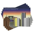 thumbnail image 1 of Ambesonne Detroit Place Mats Set of 4, Retro Style Metropolis, Standard Size, Multicolor, 1 of 6