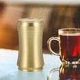thumbnail image 2 of 1pc Sealed Tea Canister Simple Copper Tea Can Portable Tea Leaf Storage Jar Golden, 2 of 9