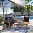 thumbnail image 3 of Brisbane 3-Piece Teak Wood Outdoor Patio Outdoor Patio Set-EEI-5834, 3 of 4