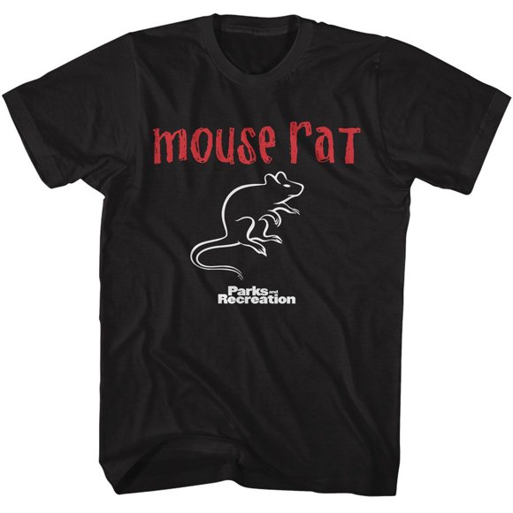 Parks And Recreation Mouse Rat Black Adult T-Shirt