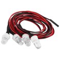 thumbnail image 5 of Luces para coche RC de 3 a 9 V, juego de faros delanteros para coche RC modelo 1/5 1/8 1/10 1/12 1/14, LED, 2 blancos, 2 amarillos, 8 mm, 5 of 5