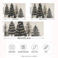 thumbnail image 2 of Yayeee Pillowcase Queen Size Set of 2 Satin Wrinkle Resistant Pillow Case, Hand Drawn Christmas Trees, 2 of 7