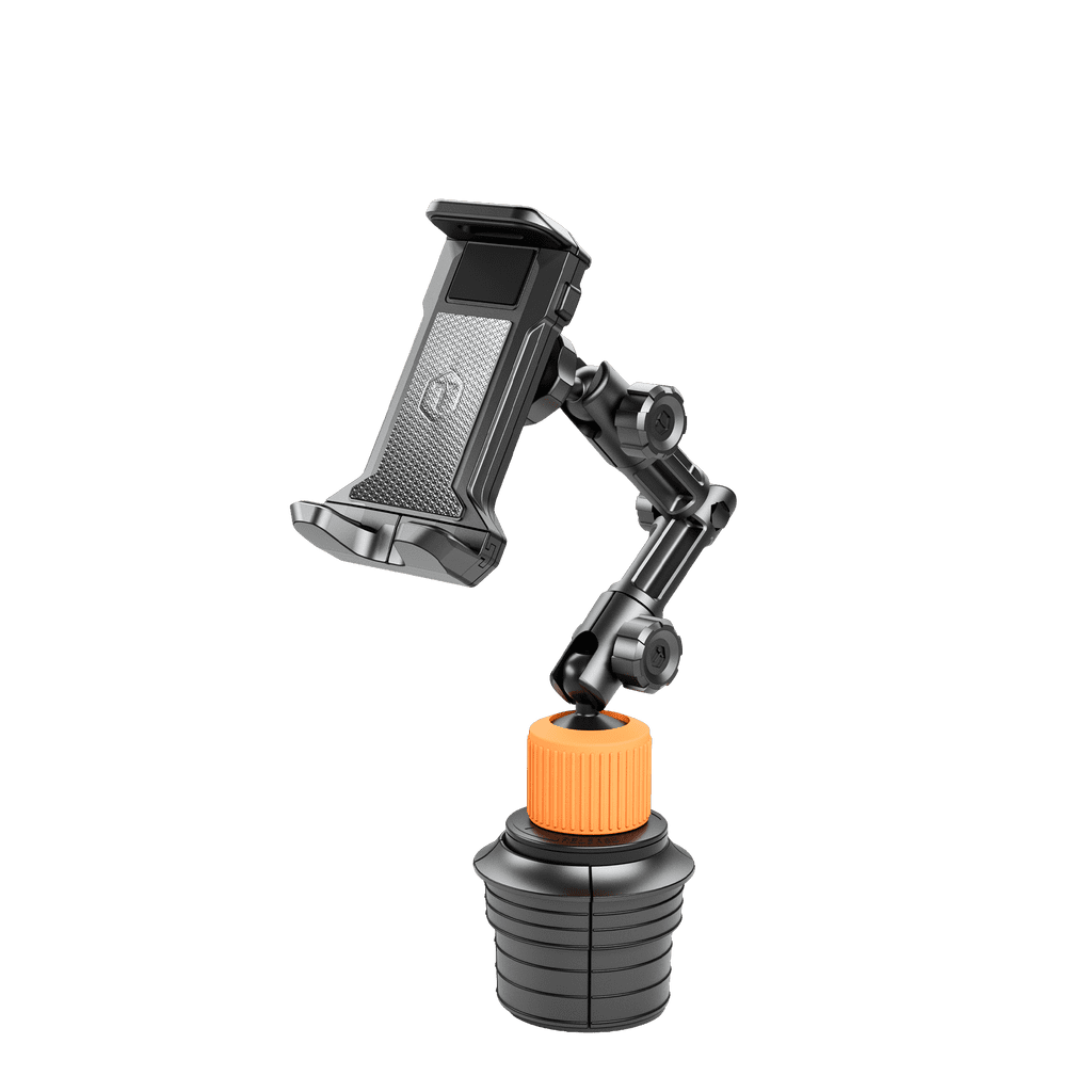 ToughTested Cup Holder Phone Mount for Car, Tablet & Phone Holder, Adjustable Car Cup Holder Mount with 360° Rotation, Fits Devices up to 12.5"