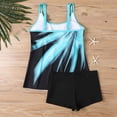thumbnail image 5 of Generic Women Plus Size Swim Suits Printing Modest Ruched Swimsuits Two Piece Tankini Tops with Shorts Swimwear, 5 of 5