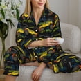 thumbnail image 6 of Uemuo Monster Truck1 Pattern Womens Pajama Sets,PJ Set for Women,Pajamas for Women Logo,Long Sleeve Pajama Set for Women,Soft Long Sleeve Top With Pants-Small, 6 of 9