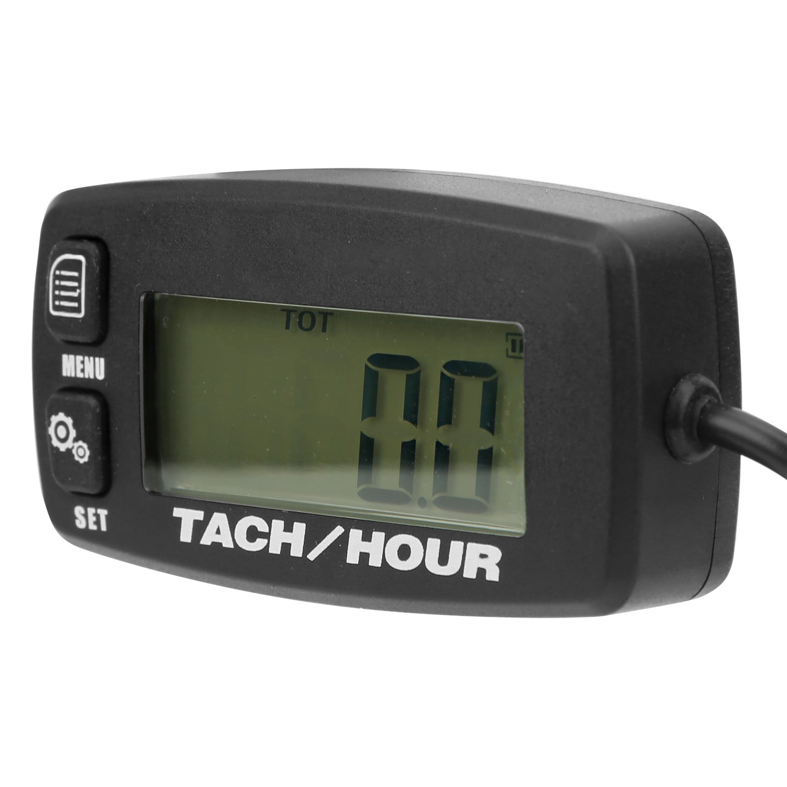 Hour Meter, LCD Green Backlight Reminder Service IP65 Waterproof LCD