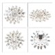 thumbnail image 4 of Ofertas Únicas 2 Pcs Hebilla de Zapato de Cristal Falso Hebilla de Strass Clips para Zapatos para Mujeres 1.77"x1.77" Tono Plateado, 4 of 6