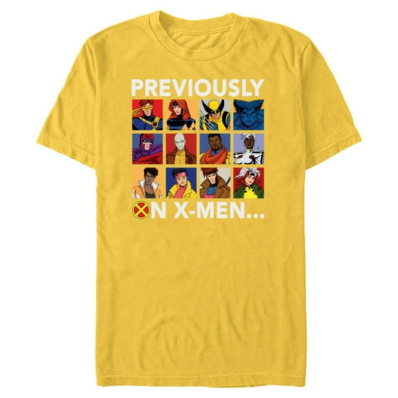Marvel Studios X-Men ’97 Team Previously on X-Men - Short Sleeve Blended T-Shirt for Adults - Customized-Yellow