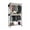 Gray, variant on Sailvan Heavy Duty Clothing Rack with 3 Tier Adjustable Shelves, Double Rod Rolling Garment Rack, Small Space Freestanding Closet Wardrobe 16.54"D x 35.43"W x 80.71"H,Gray