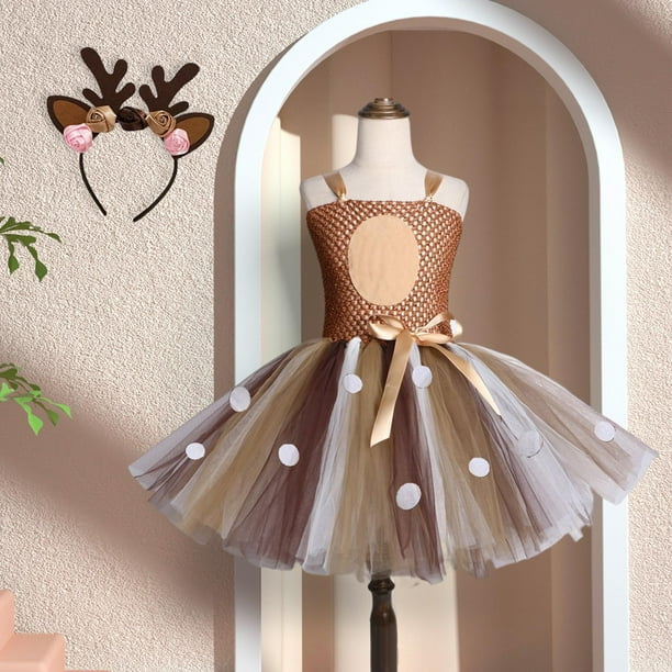 De Reno Trajes Para NiÃ±a De Navidad Reno Navideño Vestuario De