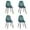 Mint Green, variant on Set of 4 Scandinavian Velvet Chairs, Modern 4PCS Dining Chairs with Metal Legs, Mid Century Accent Chairs Fabric Retro Armless Side Chairs for Kitchen Dining Room Bedroom Living Room, Light Grey