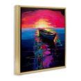 thumbnail image 3 of Stupell Industries Modern Boat in Bold Sunset Gold Floating Frame Canvas Art, 18 x 18, by Leah McLean, 3 of 8