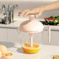 thumbnail image 3 of Multifunctional Manual Press and Rotate Egg Beater, Egg liquid Strainer Cup, 7.5x5.9in, 3 of 5