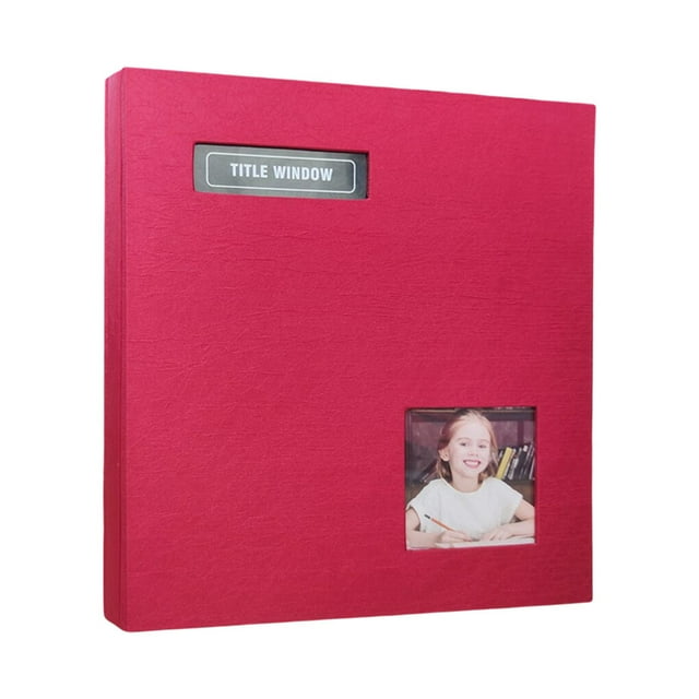 Advancent Álbum de fotos 20 páginas autoadhesivo Sticky Baby Craft película transparente con área de notas conmemorativa tarjeta blanca libro viaje Almacenamiento y organización del hogar Rojo Advancent HA074065-01