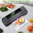 thumbnail image 3 of GPED Vacuum Sealer Machine, 65kPa Automatic Food Sealer, Vac/Seal/Rice/Wet/Dry Modes, Built-In Cutter, Compact One-Touch Design, 6-in-1 Functions for Dry Moist Freezer Food Storage, Dark Gray, 3 of 10