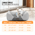 thumbnail image 3 of MoNiBloom Lounger Dog Bed for Puppy, Small, Light Gray, 20" Length, 3 of 11