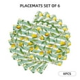 thumbnail image 2 of Placemats Set Of 4 / 6, Lemon Placemats For Dining Table Indoor/Outdoors Heat Resistant Washable Placemats 18" X 12", 2 of 8