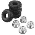 thumbnail image 2 of Tholdsy 1 Juego de ruedas de Metal para coche RC, Kit de herramientas profesional resistente RC, Hardware práctico para coche, juego de ruedas Kits de construcción modelo Plata, 2 of 6
