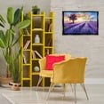 thumbnail image 2 of Stupell Industries Lavender Field Landscape Sunset Landscape & Nature Painting Black Floater Framed Canvas Art Print Wall Art, 25 x 17, 2 of 9